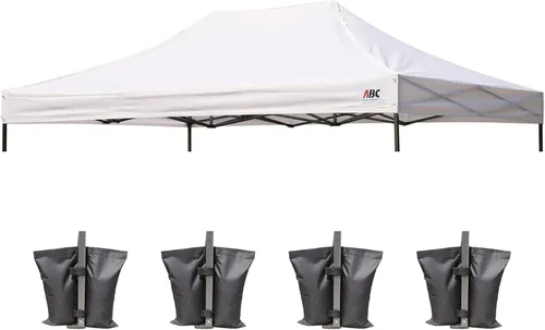 Vista 21 de ABCCANOPY Toldo de repuesto para tienda de campaña desplegable (8 x 8 pies, blanco)