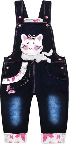 Vista 26 de KIDSCOOL SPACE Bebé Algodón 3D Dibujos Animados Suave Tejidos Vaqueros Monos