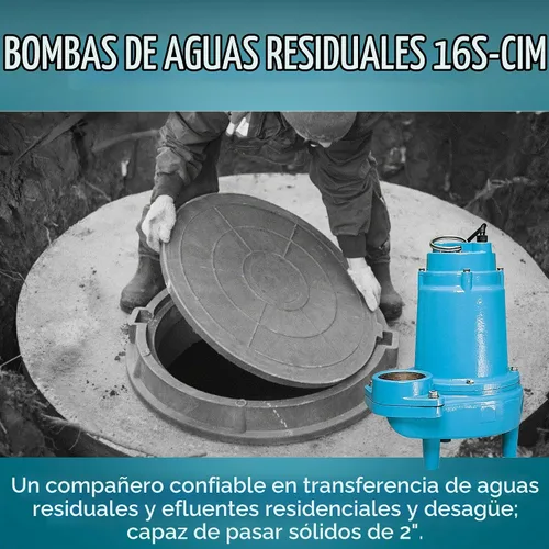 Vista 5 de Little Giant 16S-CIM 230V, 1 HP Bomba manual de aguas residuales/efluentes