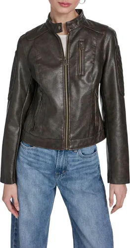 Vista 21 de Levi's Chaqueta de motocross Racer de piel sintética para mujer
