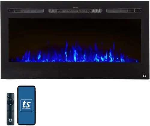 Vista 25 de Touchstone Sideline - Chimenea eléctrica empotrable