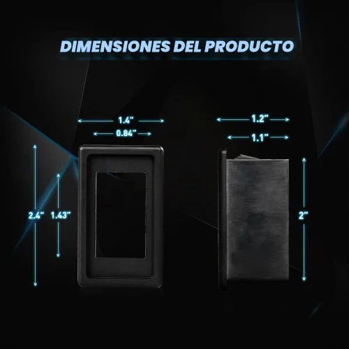 Vista 2 de Nilight Barra de luz LED, soporte para interruptor basculante, kit de carcasa de interruptor de panel de plástico ABS negro, carcasa