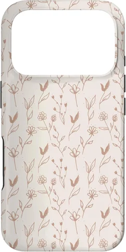 Vista 29 de Beige Tan Wildflower Floral Minimal Flower Boho Case for iPhone 17