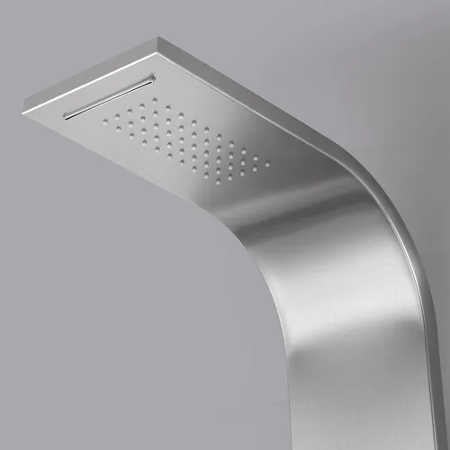 Vista 3 de ANZZI Sistema de Panel de Cabezal de Regadera Fontan Acero Cepillo 6 Chorros Turbo & Multifuncional Jet de Alta Presión + Lluvia + Combo
