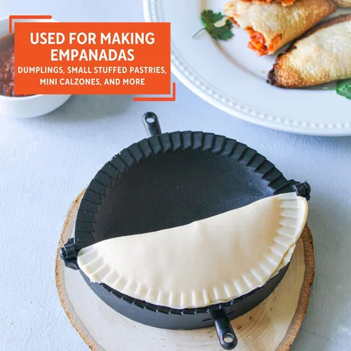 Vista 6 de Imusa Juego de prensa para empanadas – Fabricante de dumpling, molde de empanada de plástico y prensa de pastelería para pasteles rellenos