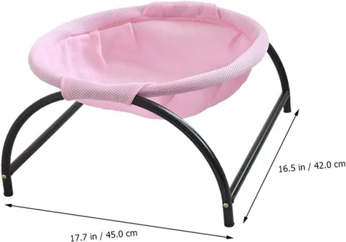 Vista 7 de VANZACK Cama elevada para gatos, marco transpirable para colgar para gatos, perros, acogedora cuna para mascotas al aire libre para relajación