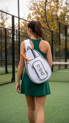 Vista 5 de P.ala Multi-Sport Crossbody Padel Bag – Fits 2 Padel Rackets, Lightweight 2.07 lb, Fence Hook, 13” Device Sleeve, Compact Racket Bag for Padel Blanco
