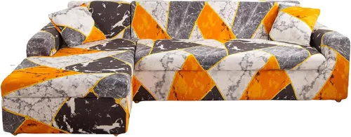 Vista 13 de MIFXIN Fundas de sofá modulares en forma de L, 2 piezas, elásticas tipo L, para sofá o sillón, protector de muebles para sala de estar, mascotas