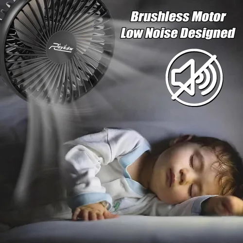 Vista 4 de Roykaw Ventilador portátil de carrito de golf alimentado por USB compatible con los modelos EZGO Club Car Yamaha con tubo cuadrado, ajuste de 3