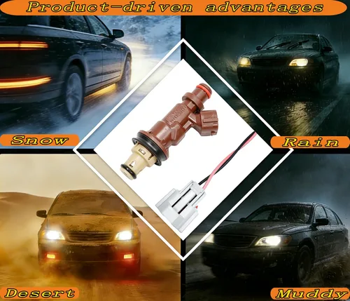 Vista 5 de Juego de 6 inyectores de combustible con conector arnés de enchufe de repuesto para Toyota 1999-2004 Tacoma 2000-2004 Tundra 3.4L 1999-2002 4Runner
