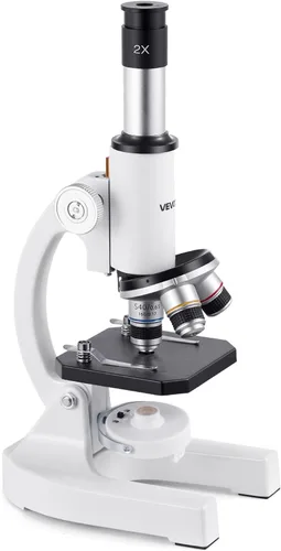 Vista 10 de VEVOR Microscopio para niños adultos, 40X-2000X Microscopio compuesto profesional adaptador de teléfono móvil con luz LED, para laboratorio
