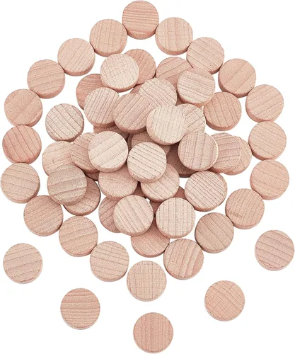Vista 13 de NBEADS 100 piezas de 40 mm de piezas de madera sin terminar en forma de anillo, adornos circulares blancos antiguos anillos de unión de madera