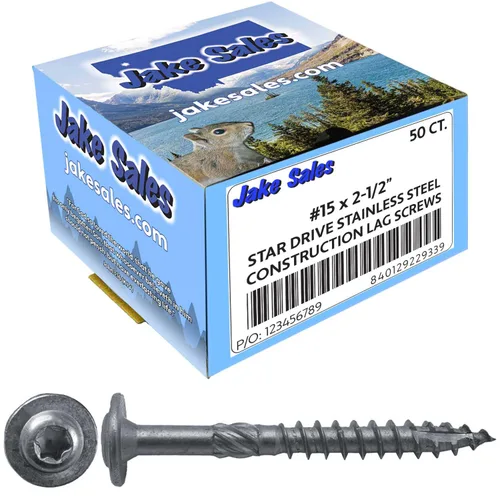 Vista 19 de Jake Sales Tornillo de retraso de construcción #14 x 1 - Tornillo de retraso estructural resistente con accionamiento Torx/Star Drive