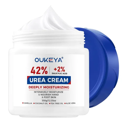 Vista 15 de OUKEYA Crema de urea 42% para secar la piel áspera 5.29 oz, con lima de pie