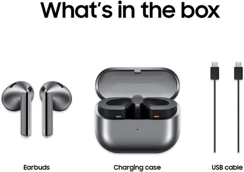 Vista 11 de SAMSUNG Galaxy Buds 3 AI True Auriculares Bluetooth inalámbricos verdaderos, ajuste de tipo abierto, cancelación activa de ruido, audio 360, control