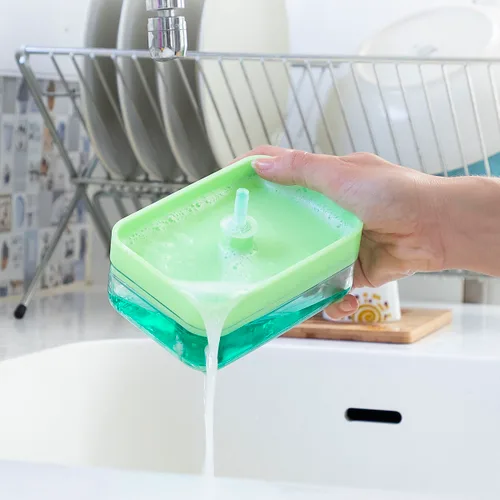 Vista 6 de Dispensador de Jabón 2 en 1 para Fregadero Pushoap InnovaGoods