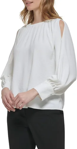 Vista 2 de Calvin Klein Women's Blouse Cold Shoulder