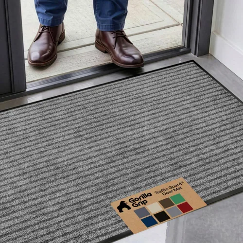 Vista 51 de GORILLA GRIP Traffic Guard - Tapete resistente para interiores y exteriores Negro