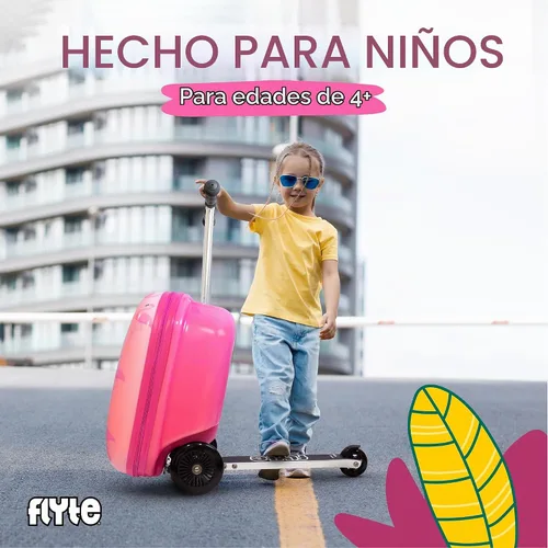 Vista 4 de Flyte Zincflyte Scooter de equipaje para niños de 18 pulgadas - Fifi el flamenco