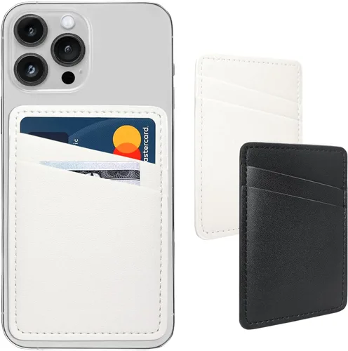 Vista 10 de Cartera de cuero para teléfono, soporte adhesivo para tarjetas de crédito para funda de teléfono, compatible con iPhone, Samsung, Android y todos