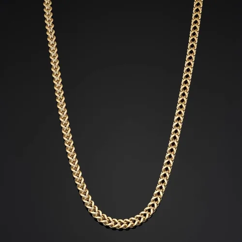 Vista 3 de Au Naturale Collar de eslabones Franco de oro amarillo o blanco de 10 quilates de 0.209in para hombres y mujeres (22, 24, 26 o 30 pulgadas), Oro, No