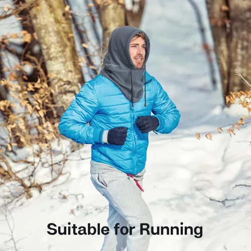 Vista 18 de Joyoldelf Máscara de esquí para hombres y mujeres, pasamontañas, máscara facial completa de invierno, máscara deportiva transpirable