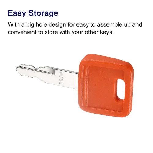Vista 4 de uxcell Llave de equipo, llaves de encendido de maquinaria de construcción para excavadoras (número de pieza H800) 2Pcs Keys for Excavators