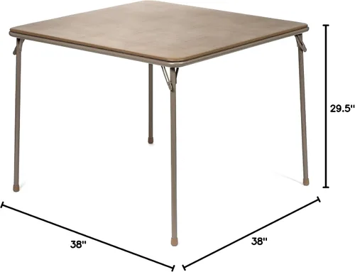 Vista 2 de Serie XL mesa rectangular plegable para cartas y juegos de 38 pulgadas, extra grande, accesible para silla de ruedas, Acero, Beige