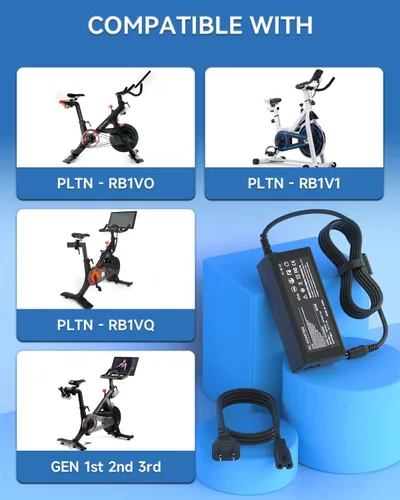Vista 2 de Syfrufo Adaptador de cable de alimentación de 12 V para bicicleta estática Peloton GEN 1/2/3 serie PLTN-RB1V