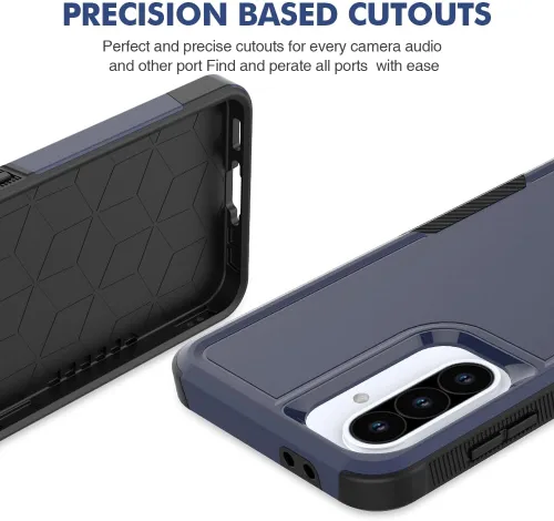 Vista 272 de Jeylly Compatible con Samsung Galaxy A22 5G Funda, Funda Samsung A22 5G con 2pcs protectores de pantalla de vidrio templado