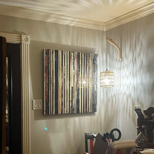 Vista 8 de Frideko Lámpara de Pared de Ratán con Cable de Enchufe Tejida a Mano Apliques de Pared con Enchufe Lámpara de Pared de Cuerda de Papel Aplique