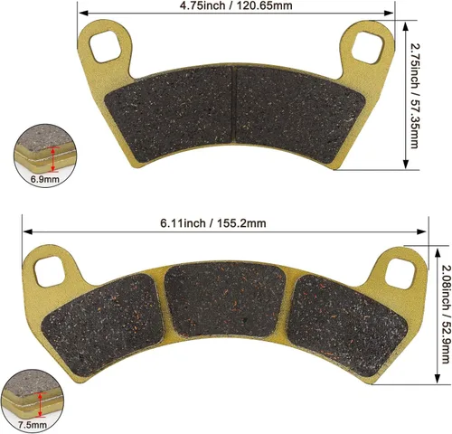 Vista 2 de Pastillas de freno para Polaris RZR PRO XP/XP4 2020-2024, 2016-2021 Polaris RZR XP Turbo/XP 4 Turbo, 2018-2021 RZR XP Turbo S, Reemplaza # 2206231