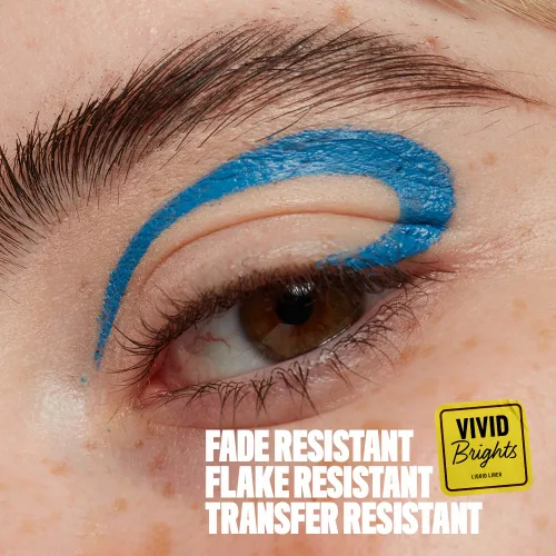 Vista 2 de NYX PROFESSIONAL MAKEUP Vivid Brights - Delineador líquido resistente a las manchas con punta precisa, Cobalt Crush 05 Cobalt Crush