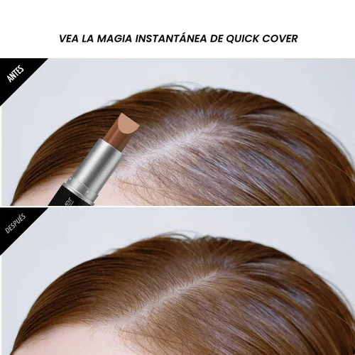 Vista 4 de RED by Kiss Barra de retoque de raíz de cobertura rápida, corrector temporal de cabello gris resistente al agua con cepillo para raíces y barba