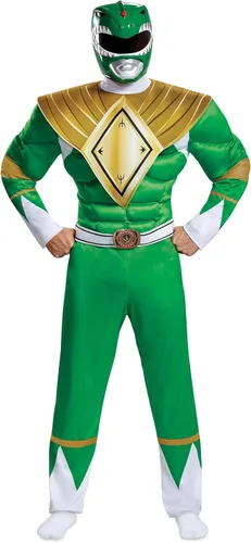 Vista 3 de Verde Ranger Classic Muscle Adulto