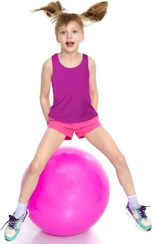 Vista 2 de SATINIOR 4 piezas de camisetas sin mangas de danza para niñas, espalda cruzada, ropa de baile para niñas