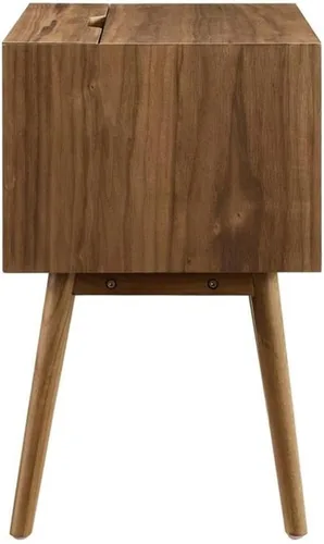 Vista 4 de Modway EEI-4343-WAL-WAL Mesita de noche de madera de brasa, nogal