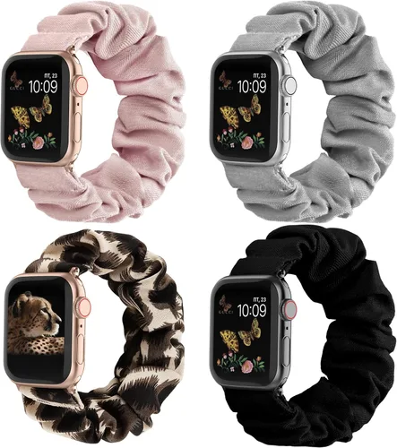 Vista 8 de Recoppa - Correa elástica compatible con Apple Watch de 1.49, 1.61, 1.65, 1.57, 1.73 y 1.77 pulgadas, con bonito estampado, banda elástica
