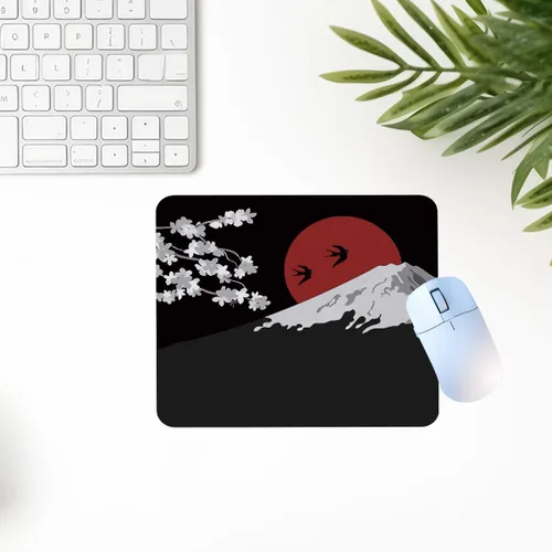 Vista 6 de 1 unids Monte Fuji con flores de cerezo antideslizante alfombrilla de ratón de goma para juegos, oficina, trabajo, deportes electrónicos, teclado