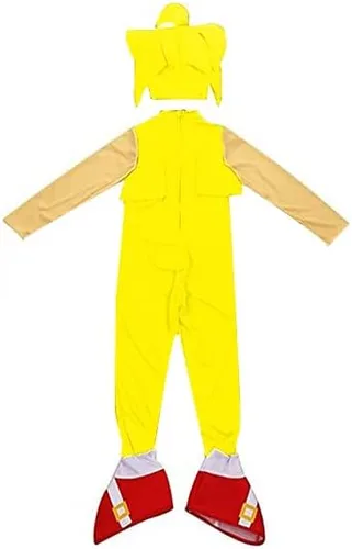 Vista 3 de Woksep Disfraz de erizo amarillo para niños disfraz de dibujos animados con guantestocado