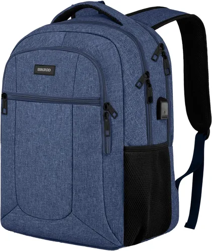 Vista 8 de Mochila de viaje para laptop para hombres y mujeres, mochilas escolares para adolescentes y niñas, mochila resistente al agua para laptop de 15.6