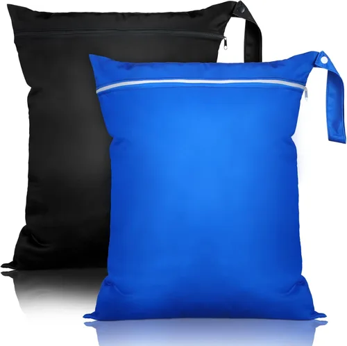 Vista 19 de Shappy 2 piezas de gran bolsa de lavandería de viaje, lavable, impermeable, húmeda y seca, gran bolsa de ropa sucia para baño, entrenamiento