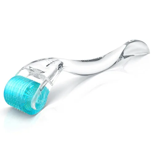 Vista 4 de Rodillo profesional de microneedling Derma con 200 agujas de titanio individuales reales, herramienta de cuidado de la piel de Microneedle Roller
