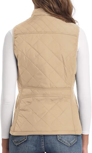 Vista 4 de Xeoxarel Chaleco acolchado para mujer con 4 bolsillos, chaleco acolchado (disponible en bolsillos interiores)