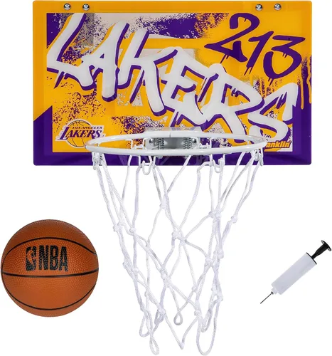 Vista 14 de Franklin Sports NBA Team Over the Door Aros de Baloncesto - Mini Aro de Baloncesto Interior para Niños + Juego de Pelota - Mini Aros para Fanáticos
