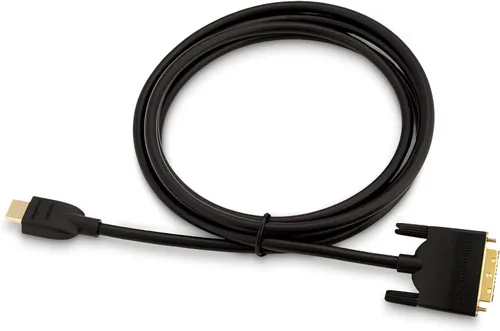 Vista 5 de Amazon Basics Cable adaptador HDMI a DVI, bidireccional 1080p, chapado en oro, 6 pies, negro, paquete de 36