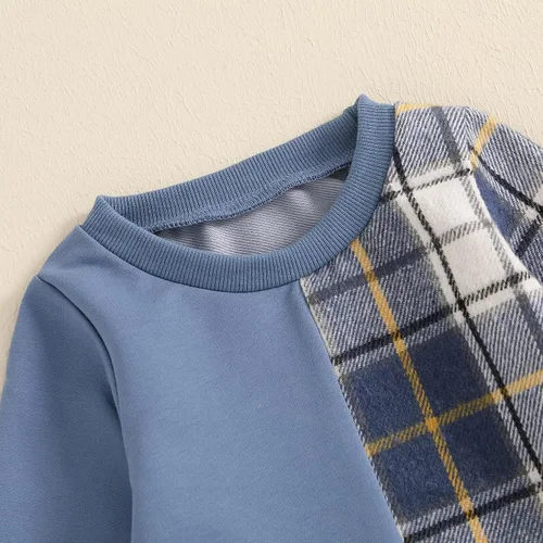 Vista 16 de Conjunto de sudadera de manga larga con cuello redondo y pantalones deportivos para bebés, ropa de invierno para bebé