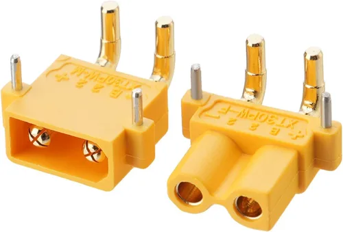 Vista 3 de ELFCULB 10 pares de conectores Amass XT30PW, conectores macho hembra XT30 para robot mini UAV (amarillo)
