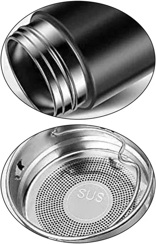 Vista 4 de Botella de agua con pantalla LED de temperatura, botella de agua aislada al vacío de doble pared, taza deportiva de acero inoxidable, botella