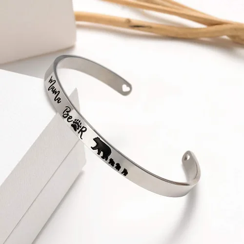 Vista 37 de Pulseras inspiradoras para abuela, mamá, hija, sobrina, tía, grabado, mensaje oculto, pulsera de acero inoxidable, corona de cumpleaños, joyería
